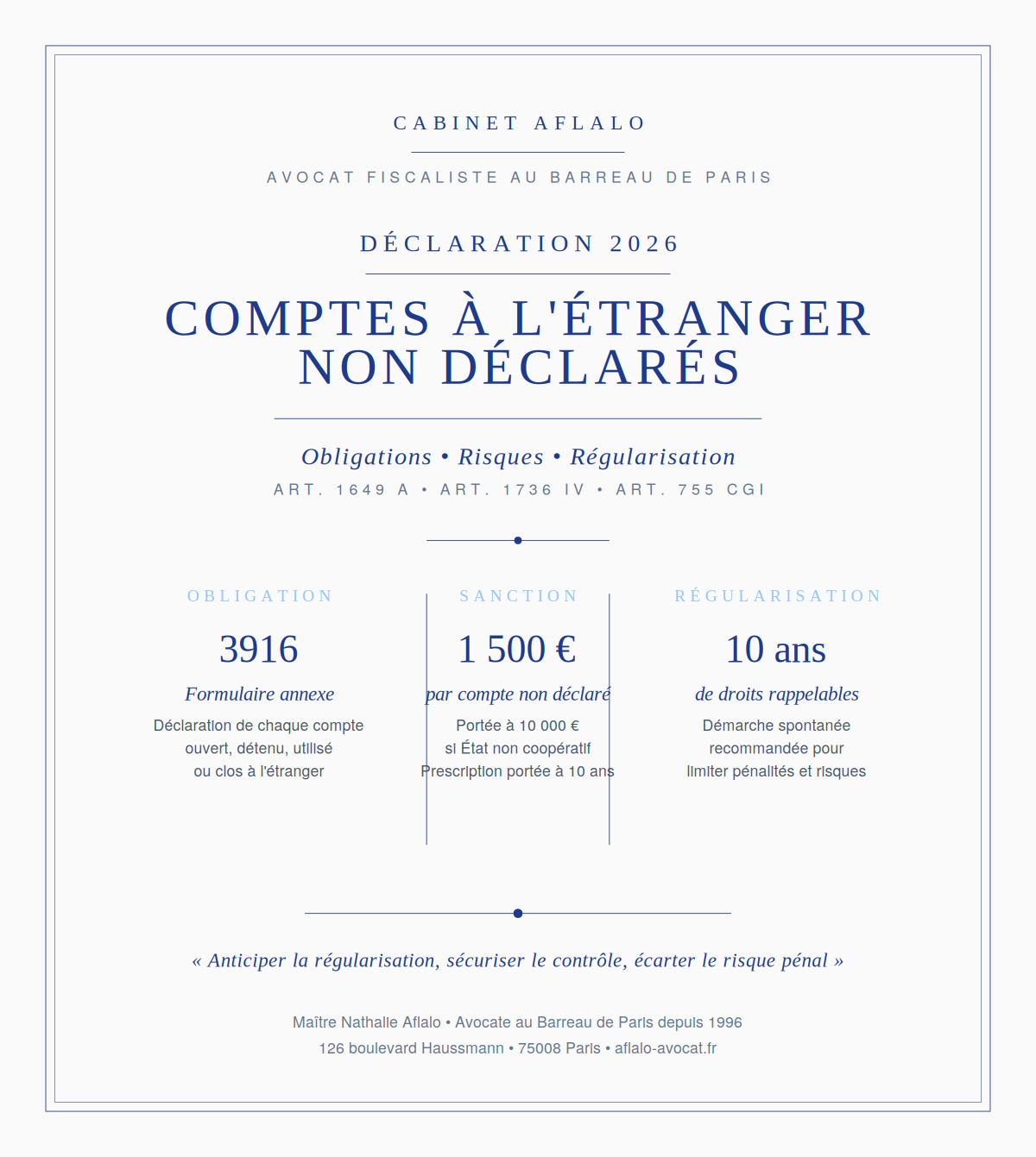 Déclaration des revenus 2026 : comptes à l’étranger non déclarés – obligations, risques et régularisation
