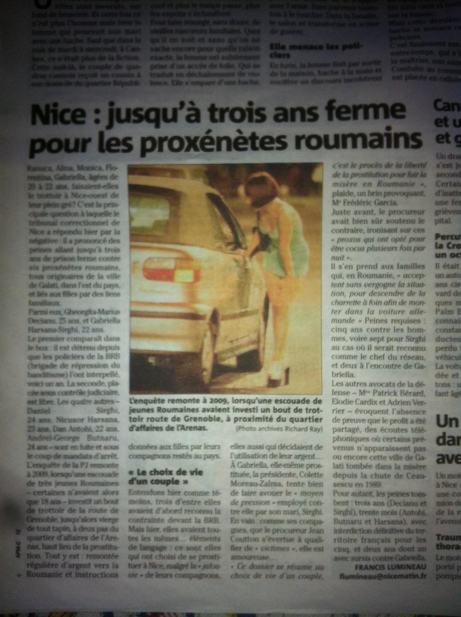 Article Nice-Matin, 10 mars 2012