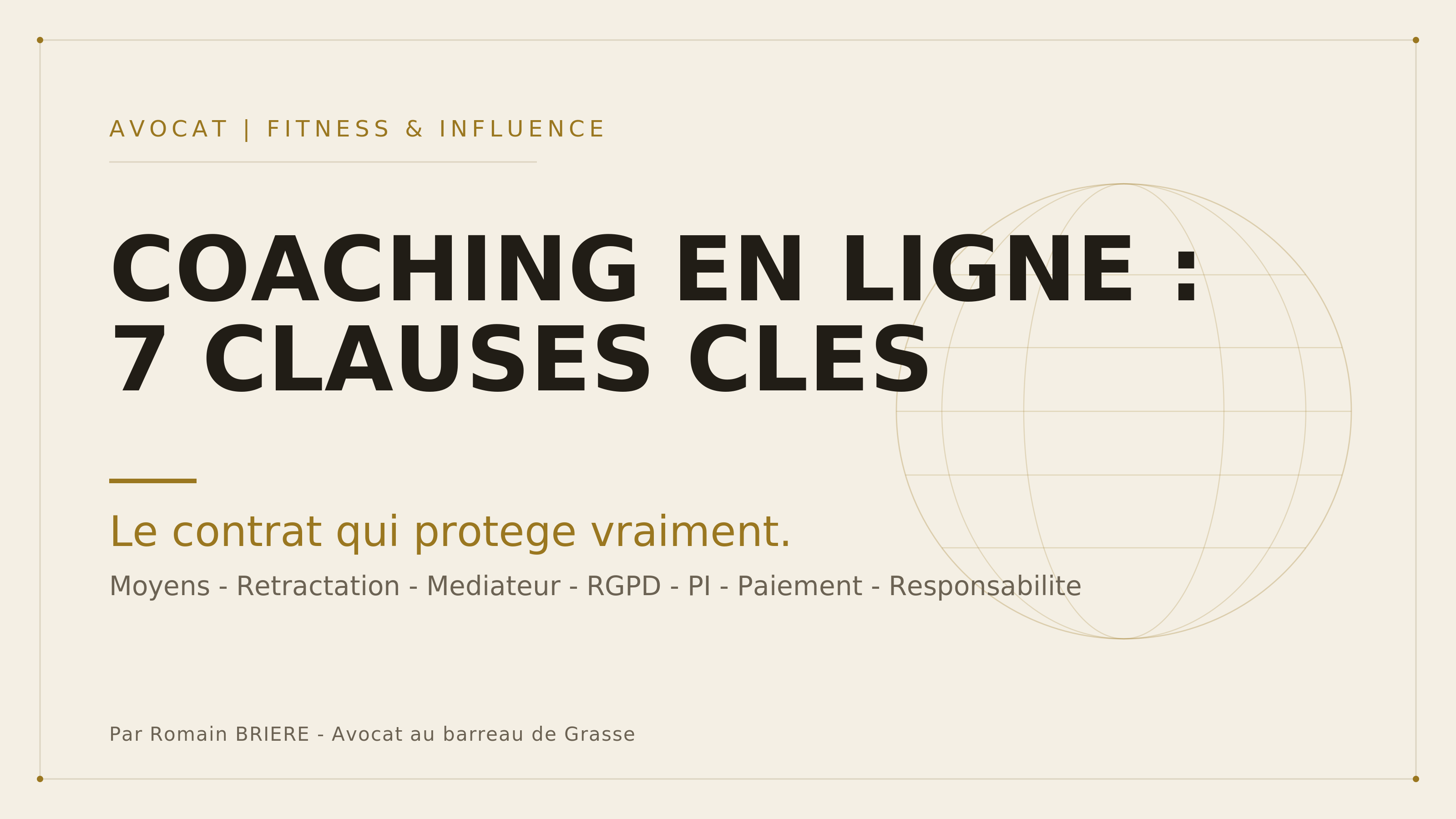 Coaching en ligne : 7 clauses qui protègent votre activité