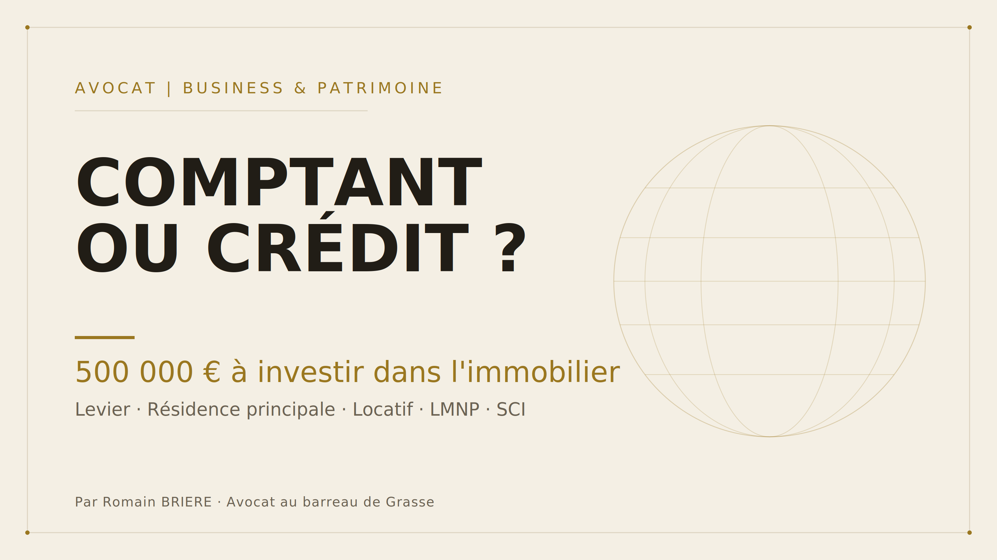 IMMOBILIER : Achat COMPTANT ou à CREDIT ? 