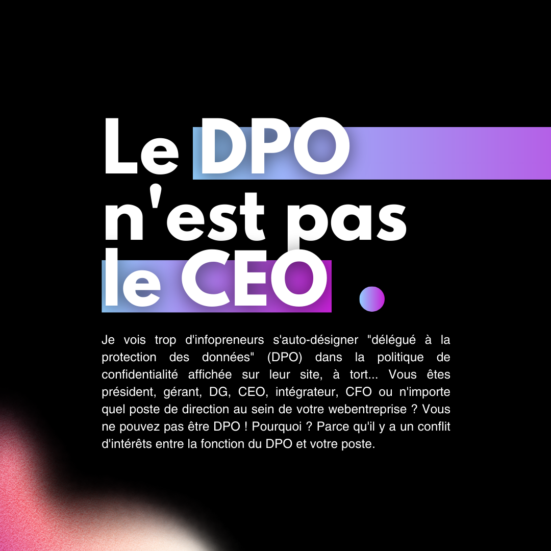 Le DPO n'est pas le CEO
