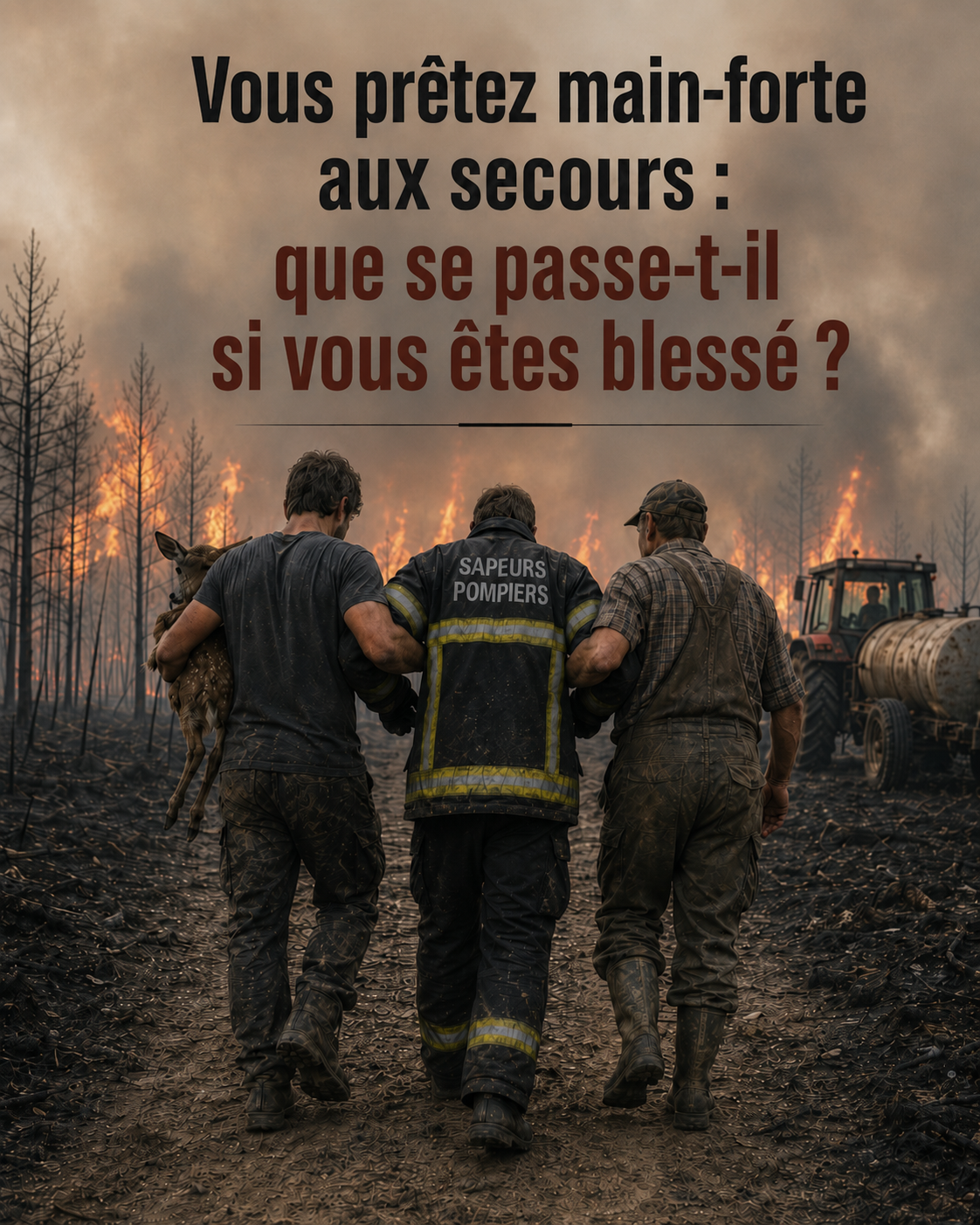 Incendies : vous avez prêté main-forte aux secours et vous avez été blessé. Qui doit vous indemniser ?