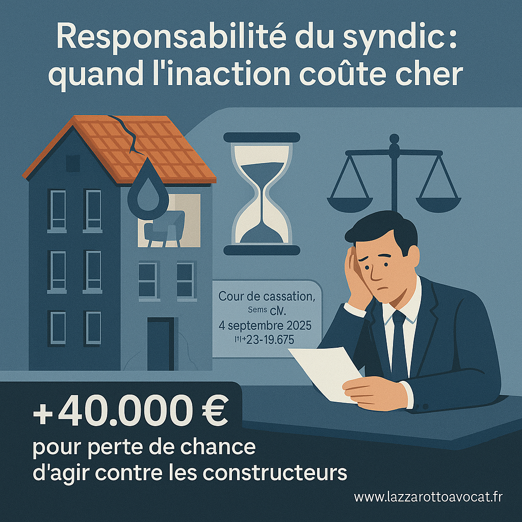 Désordre de construction en copropriété quand l’inaction du syndic engage sa responsabilité