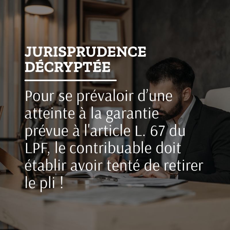 Notification fiscale : une précision importante
