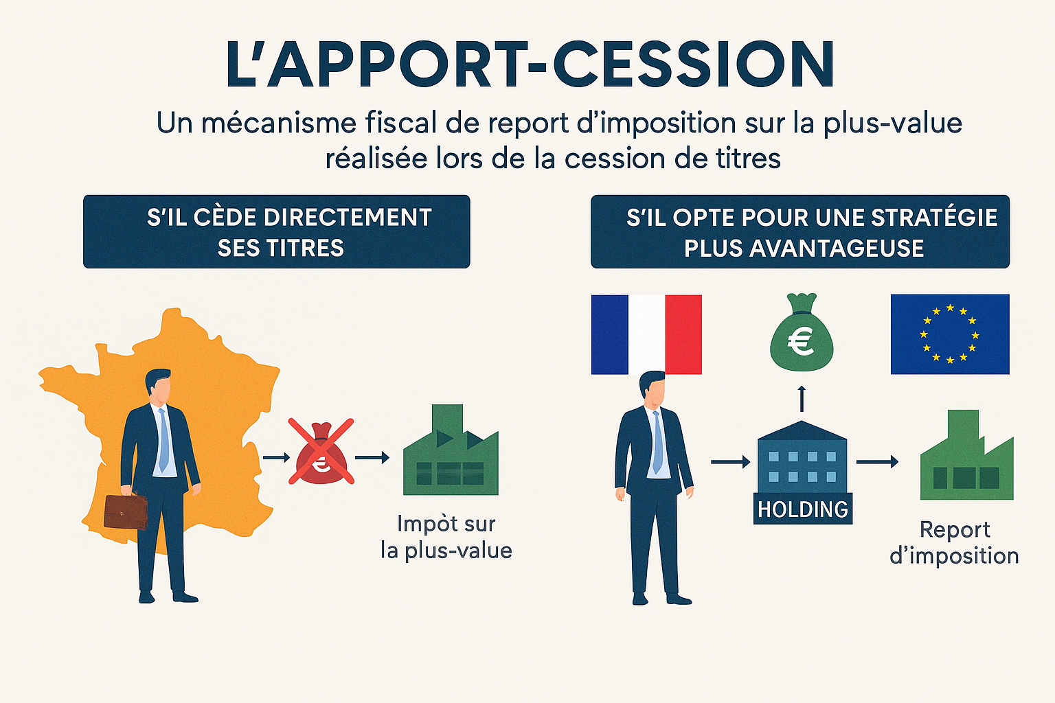 L’apport-cession : un outil pour vendre son entreprise et réinvestir intelligemment (en France ou au-delà!)