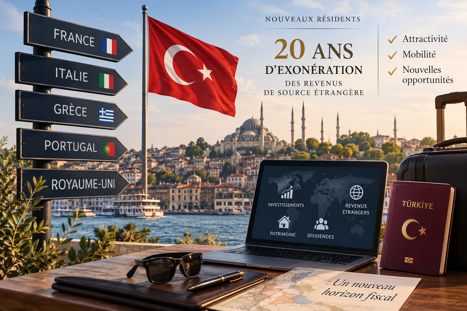 Résidence fiscale en Turquie : vingt ans d’exonération des revenus étrangers ?