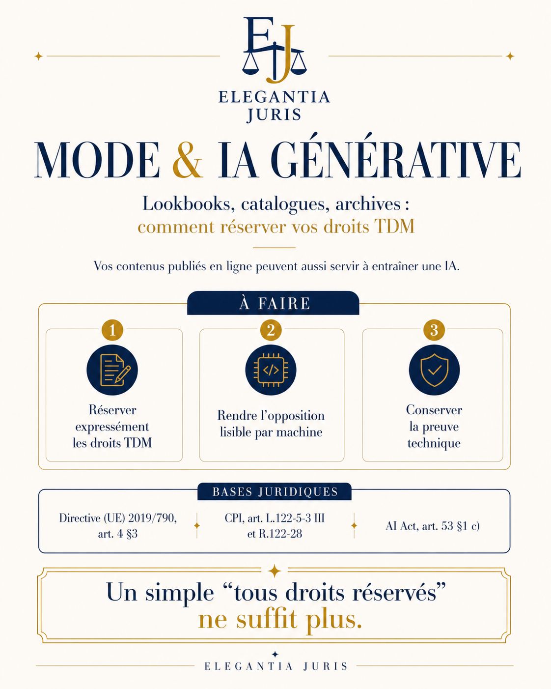 Entraînement des IA sur les contenus de la mode : comment rendre l’opt-out TDM juridiquement et techniquement exploitable ?