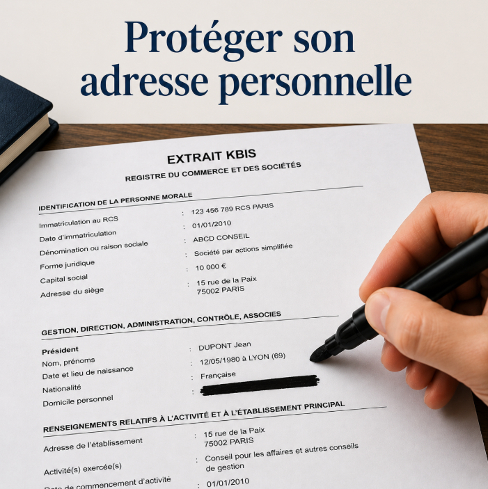 Dirigeant et associé de SCI : protéger son adresse personnelle