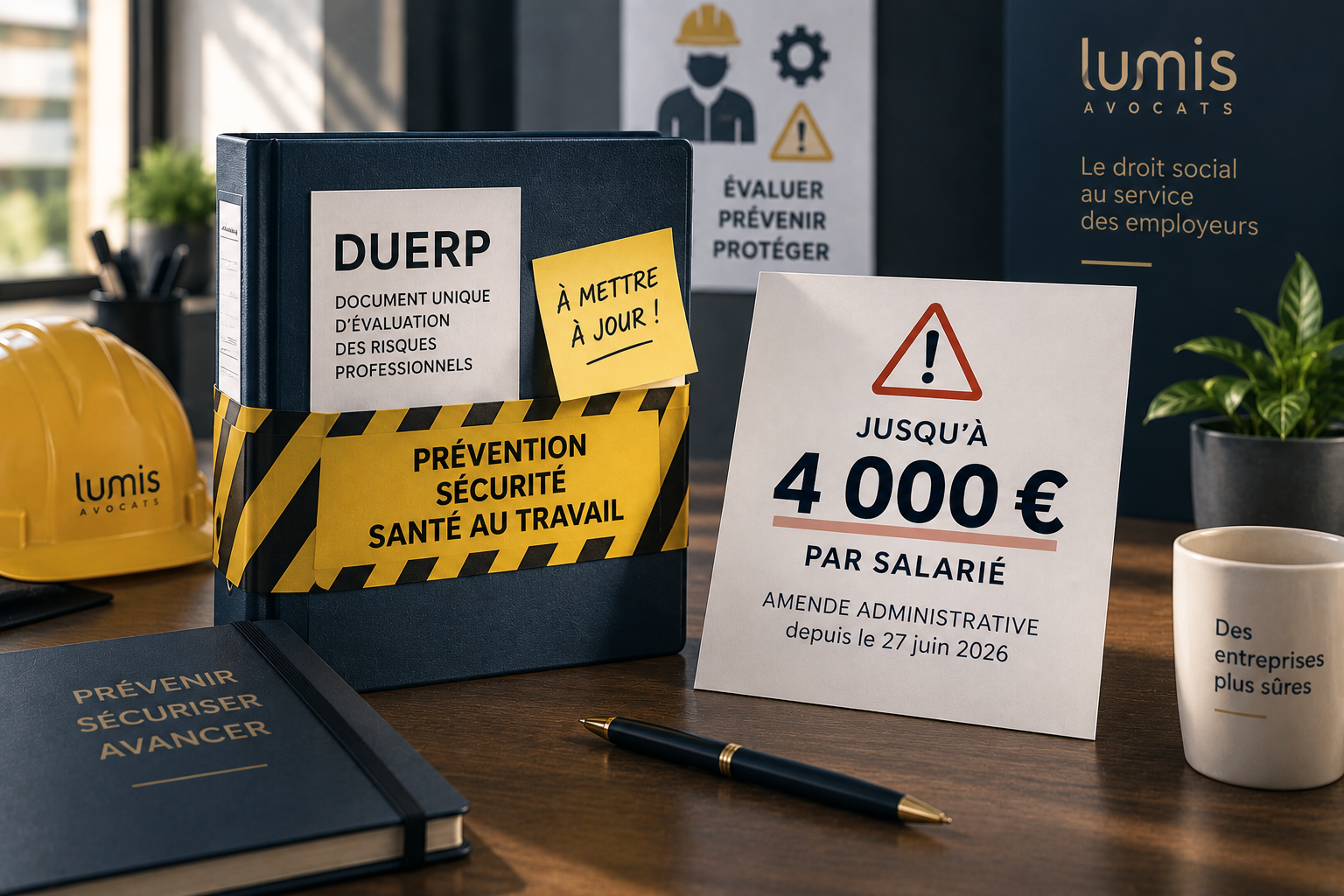 DUERP absent : jusqu'à 4 000 € par salarié depuis le 27 juin 2026