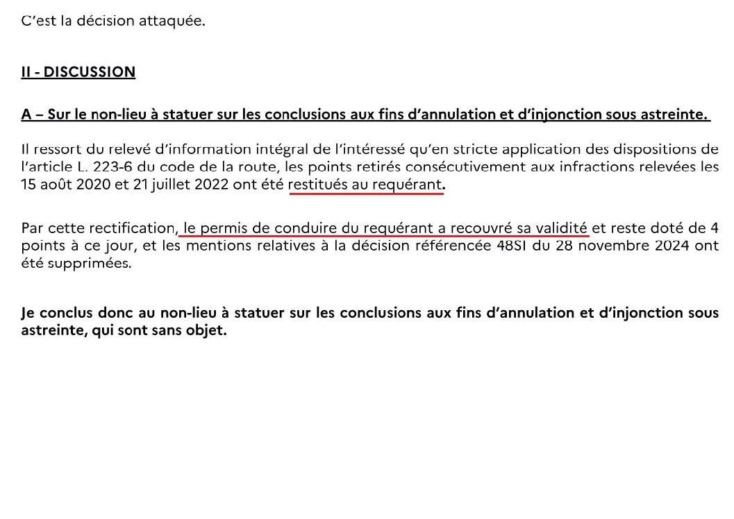 Permis annulé suite à une lettre 48SI : permis sauvé en 13 jours !