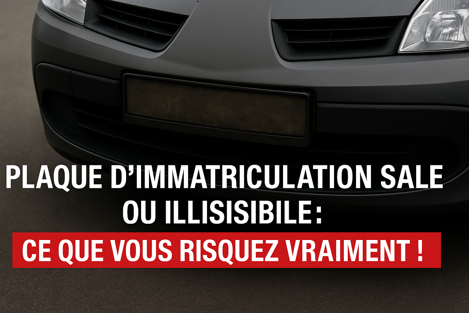 Plaque d'immatriculation sale ou illisible : quelles sanctions ?