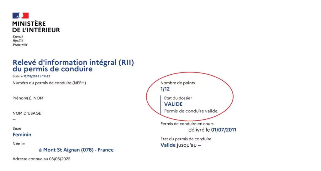 Permis sauvé pour… un seul point !
