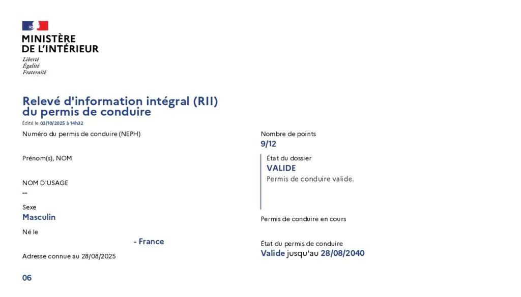 Permis sauvé à distance après une 48SI !
