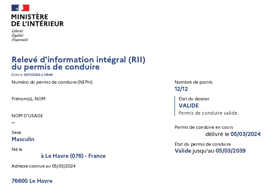Permis rendu : une erreur administrative… et 12 points restitués !