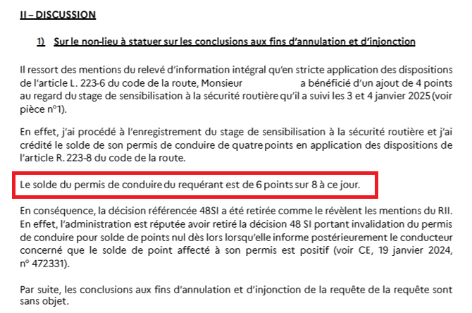 Strasbourg : permis sauvé après une lettre 48SI, revalidé avec 6 points sur 8