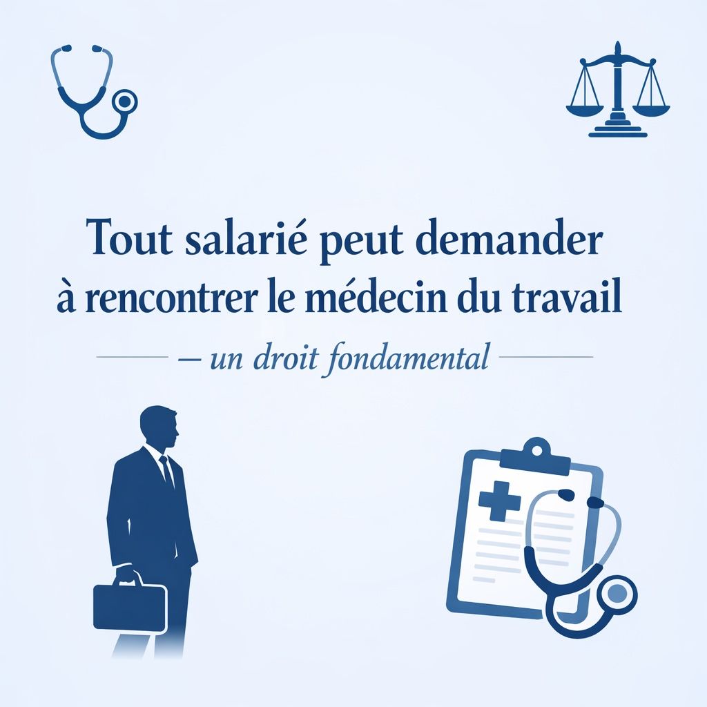 Saviez-vous que tout salarié peut demander, à tout moment, à être reçu par le médecin du travail ?
