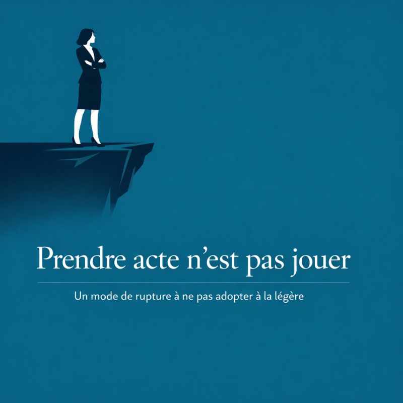 Prendre acte n’est pas jouer, ni pour le salarié, ni pour l’employeur