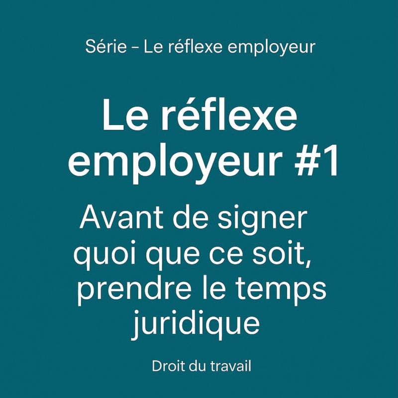 Avant de signer quoi que ce soit : prendre un temps juridique